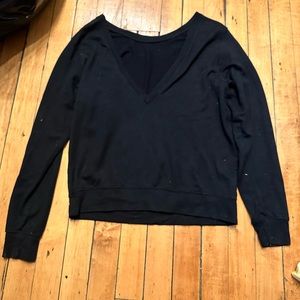 Joah brown V-cut back shirt